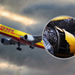 Zdjęcie samolotu Boeing 737-400SF, który rozbił się w Wilnie 25 listopada 2024 roku, podczas podejścia do lądowania.