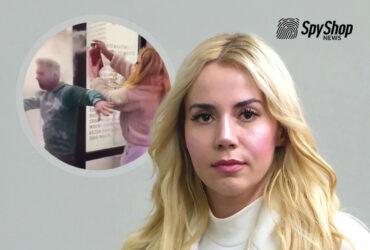 Na zdjęciu Marianna Schreiber oraz ukazany jej incydent z gaśnicą.