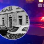 Komisariat policji w Krakowie, gdzie doszło do dramatycznych wydarzeń – mężczyzna popełnił samobójstwo po zabójstwie partnerki.